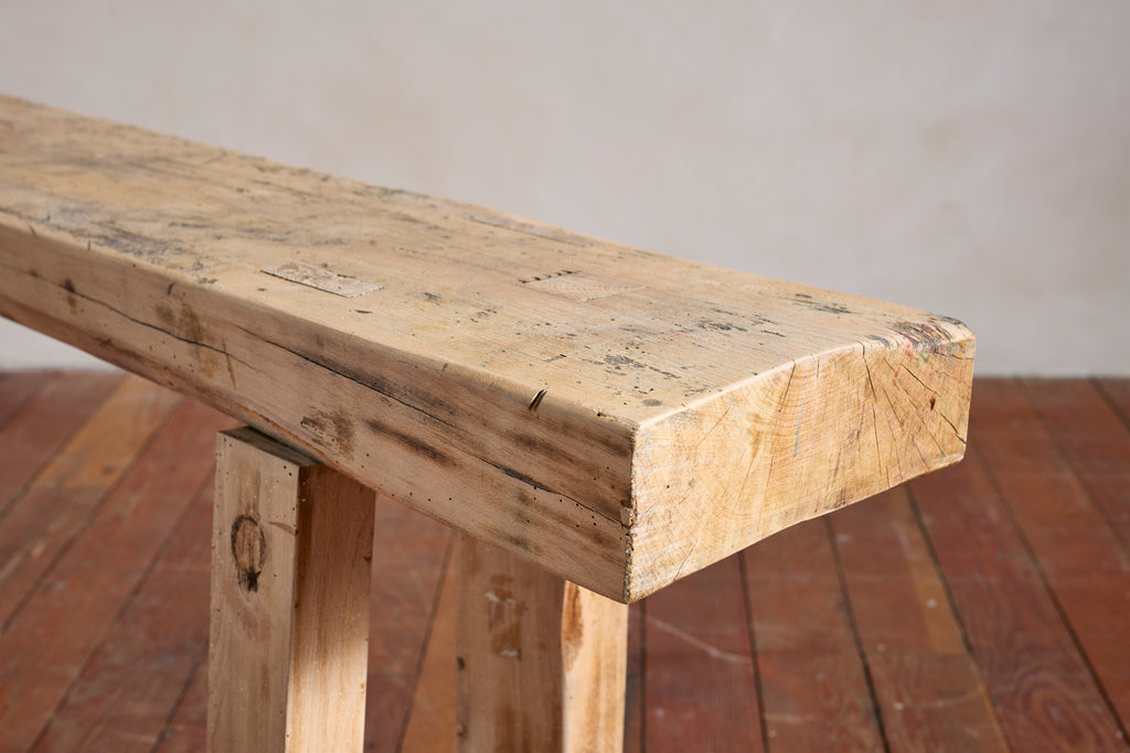 Primitive French Oak Console Table