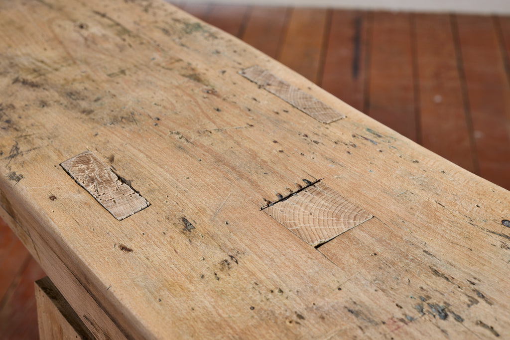 Primitive French Oak Console Table