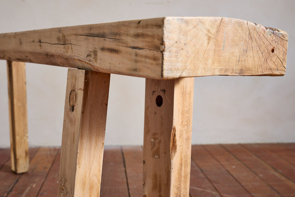 Primitive French Oak Console Table