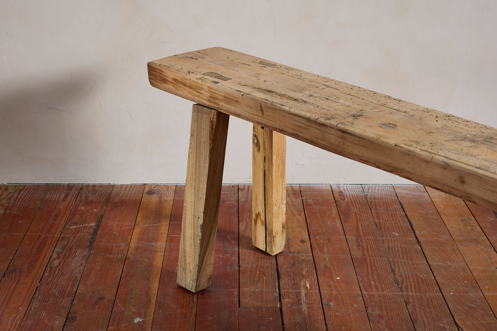 Primitive French Oak Console Table