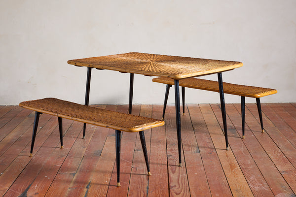 Danny Ho Fong attributed Table & Bench