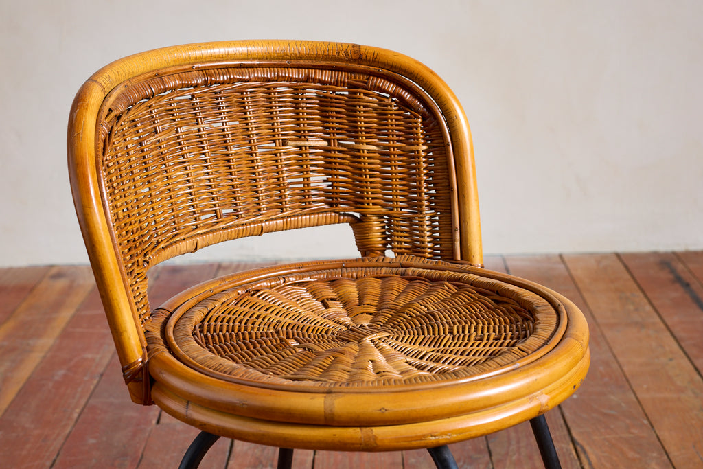 Wicker Swivel Stool Chairs by Calif-Asia