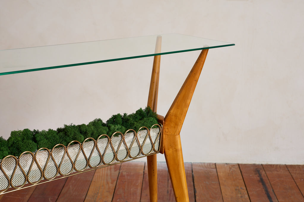 1950s Italian Glass Console