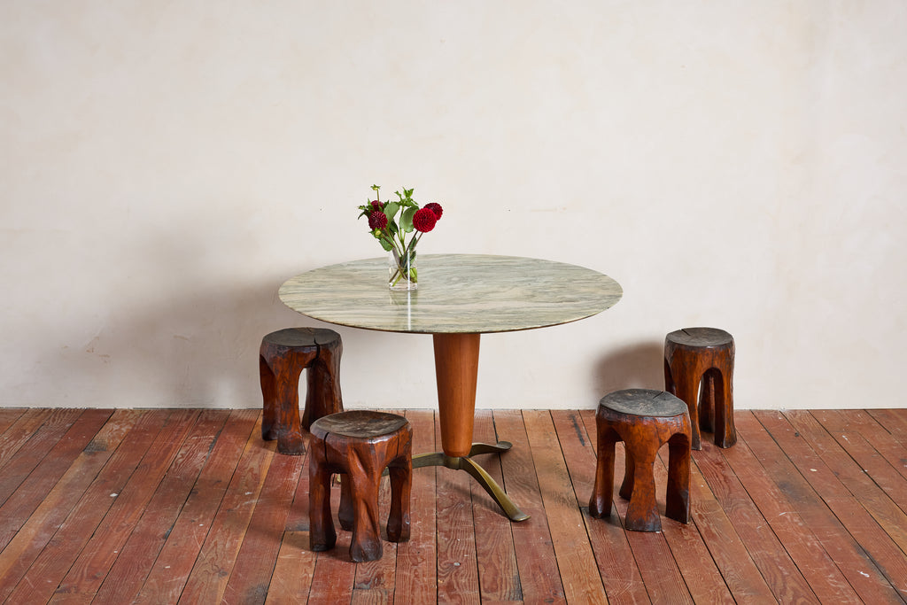 1950's Italian Green Marble Center Table