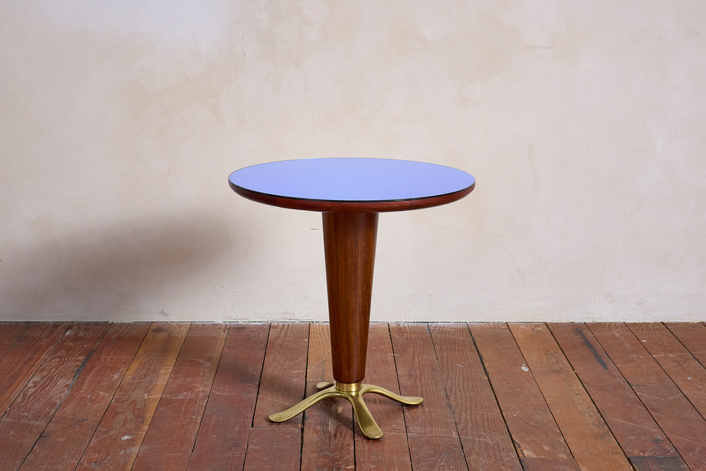 Paolo Buffa Table w/ Blue Glass