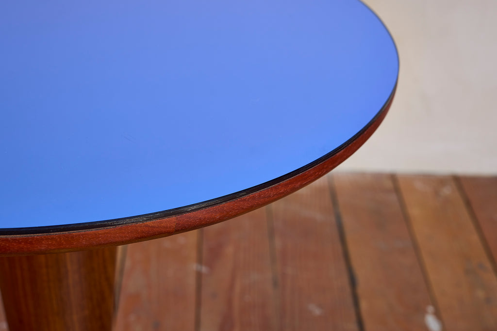 Paolo Buffa Table w/ Blue Glass