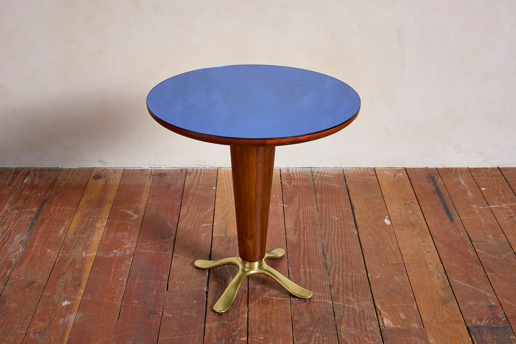 Paolo Buffa Table w/ Blue Glass