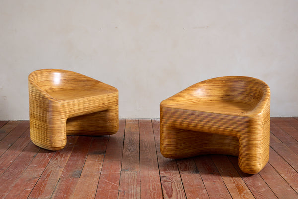 Stacked Molded Plywood Chairs