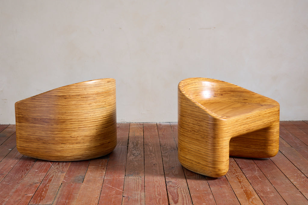 Stacked Molded Plywood Chairs