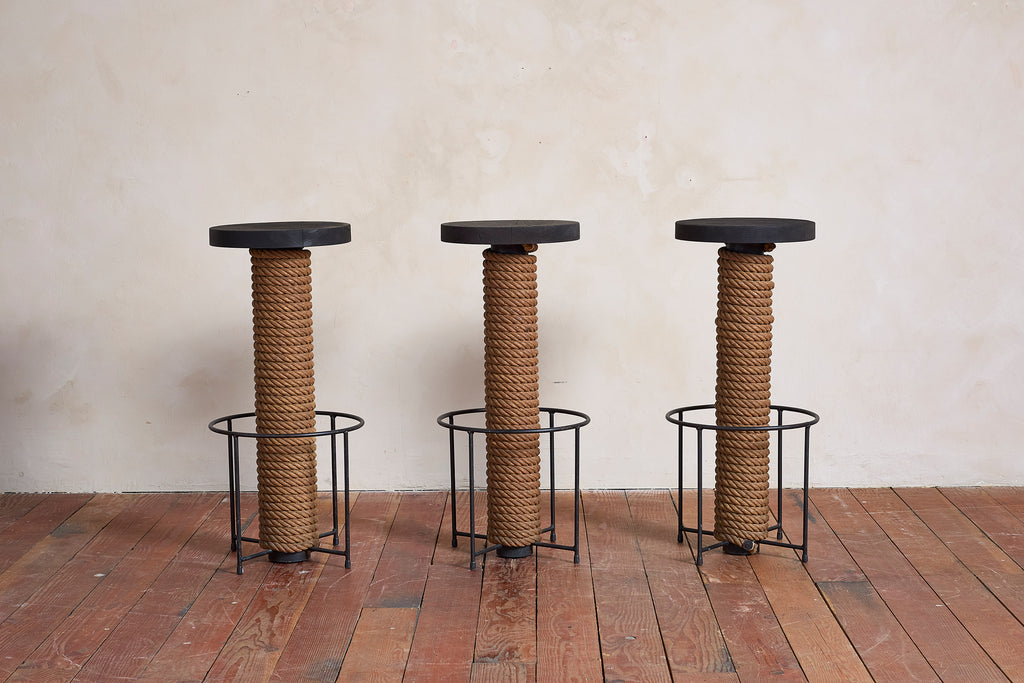 Audoux Minet Rope Bar Stools - Set of 3