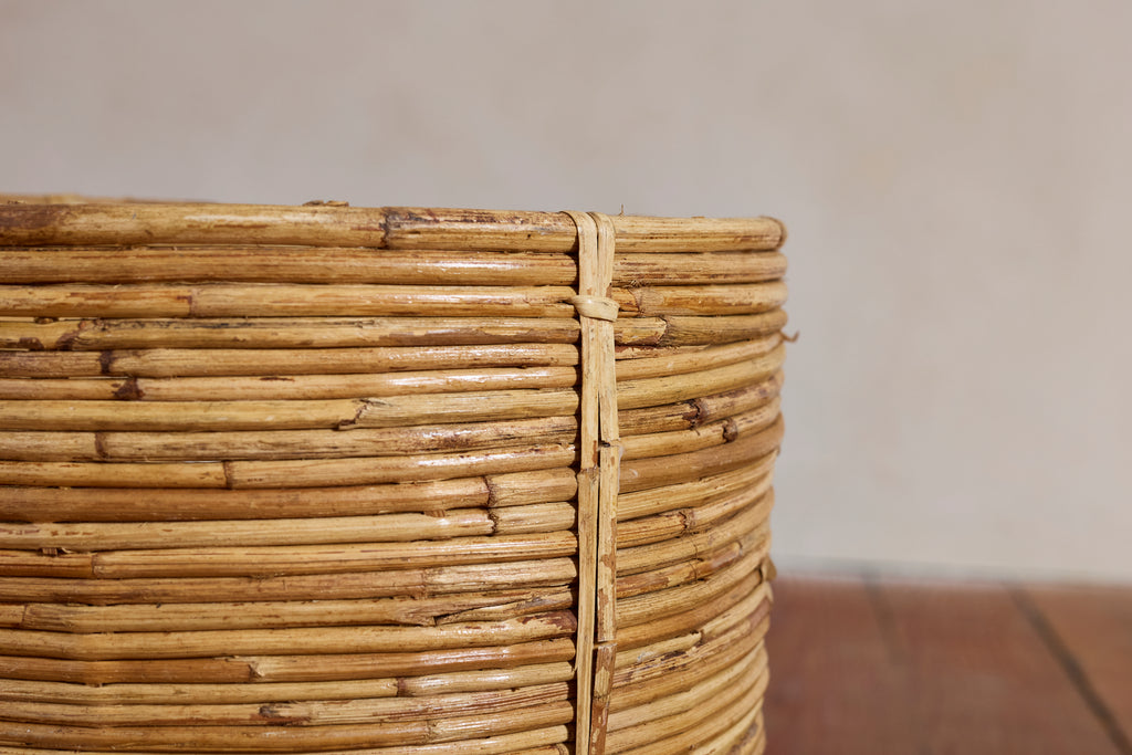 Vintage Rattan Waste Basket