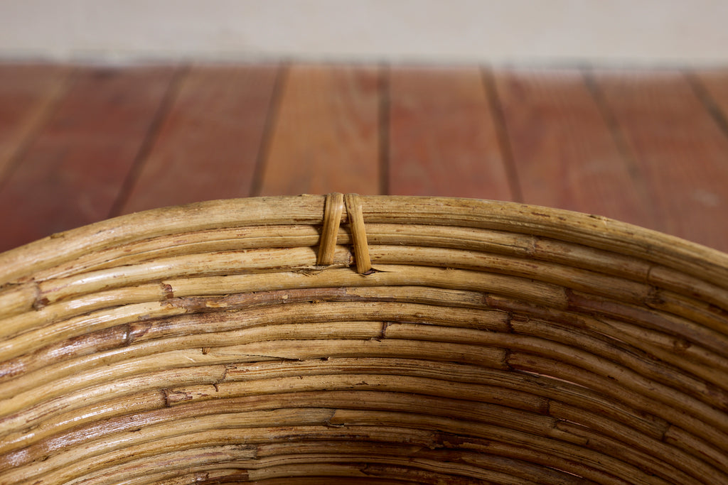 Vintage Rattan Waste Basket