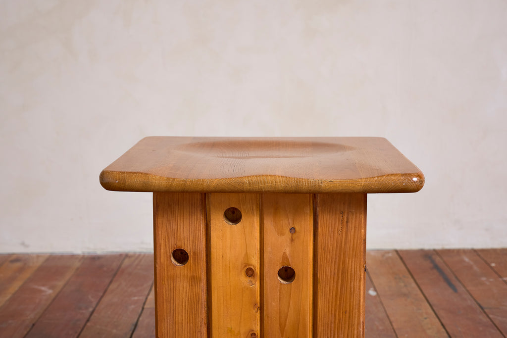 Pair of Pine Stools by Giuseppe Rivadossi