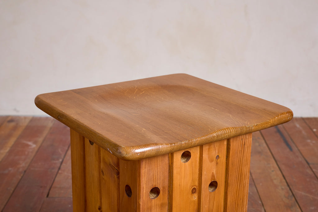 Pair of Pine Stools by Giuseppe Rivadossi