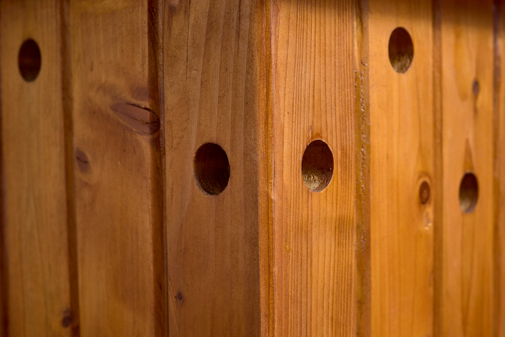 Pair of Pine Stools by Giuseppe Rivadossi