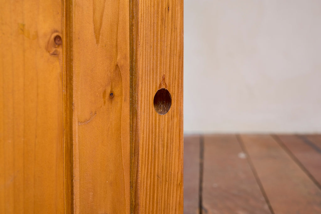 Pair of Pine Stools by Giuseppe Rivadossi