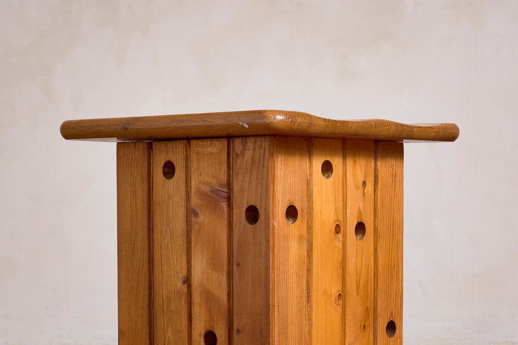 Pair of Pine Stools by Giuseppe Rivadossi