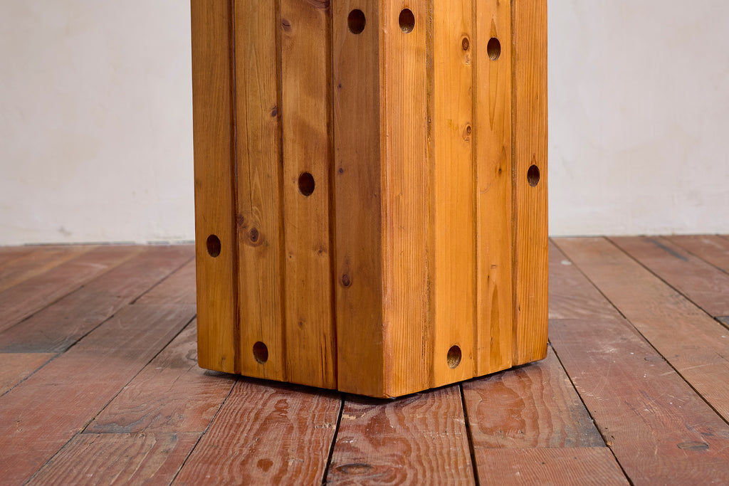 Pair of Pine Stools by Giuseppe Rivadossi