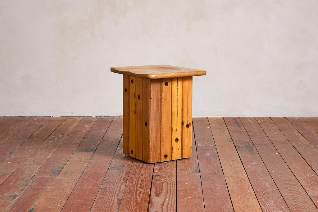 Pair of Pine Stools by Giuseppe Rivadossi