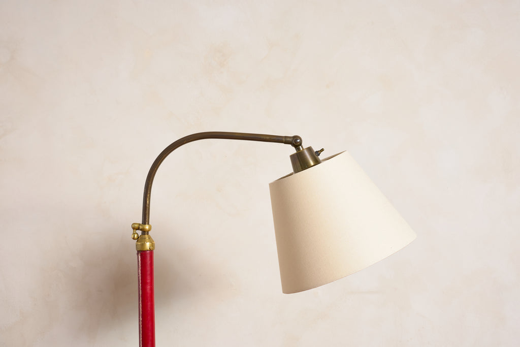 Jacques Adnet Style Floor Lamp - Red