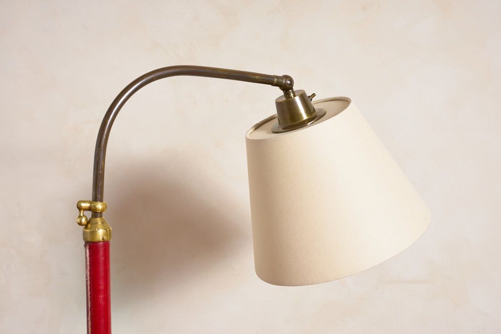 Jacques Adnet Style Floor Lamp - Red