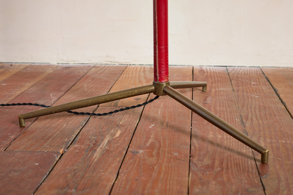 Jacques Adnet Style Floor Lamp - Red