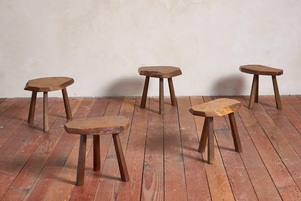 French Carved Oak Stool