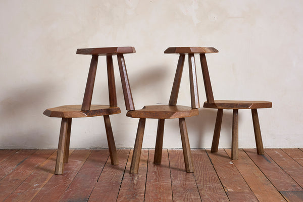 French Carved Oak Stool