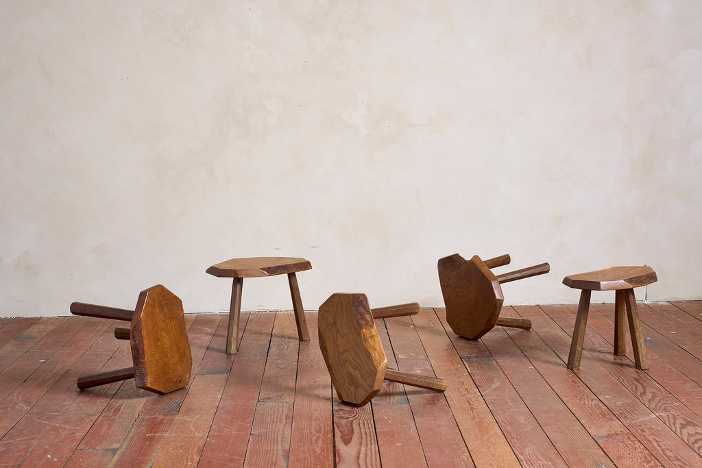 French Carved Oak Stool