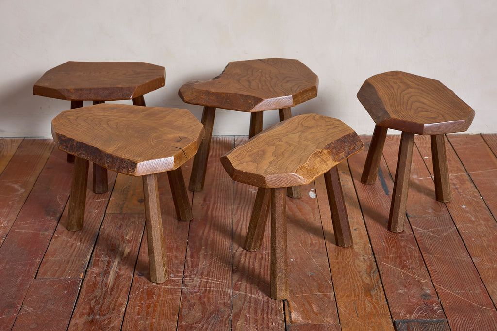 French Carved Oak Stool