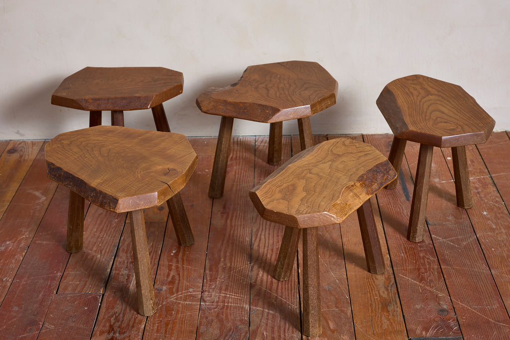 French Carved Oak Stool