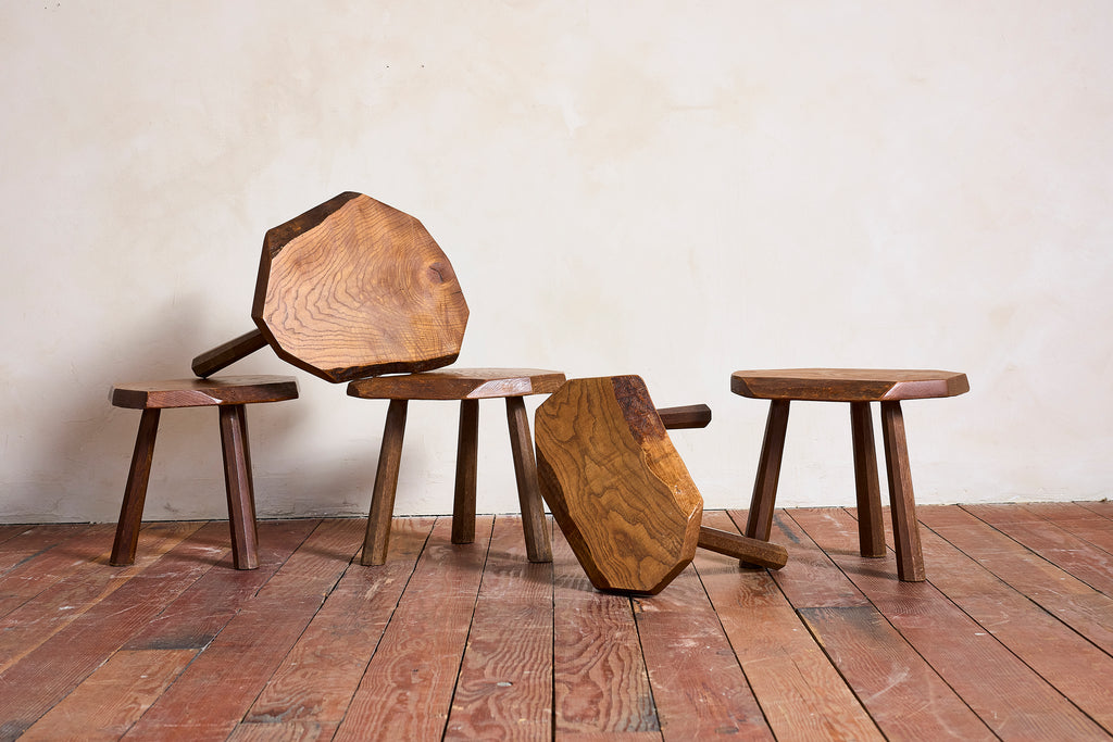 French Carved Oak Stool