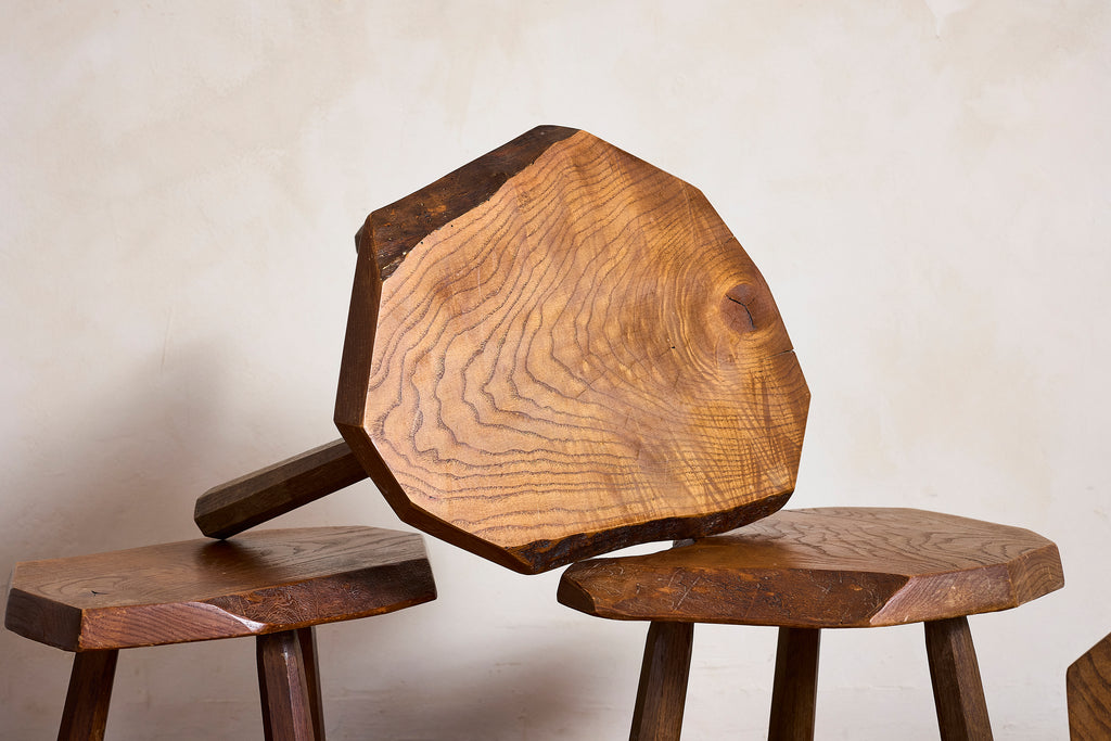 French Carved Oak Stool