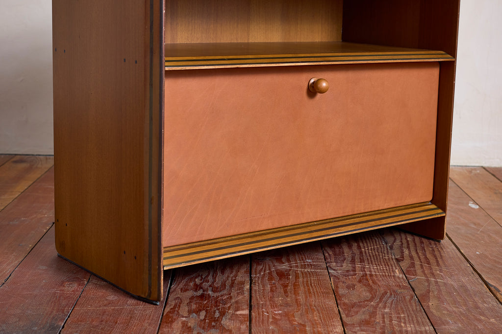 Tobia Scarpa Leather Nightstands