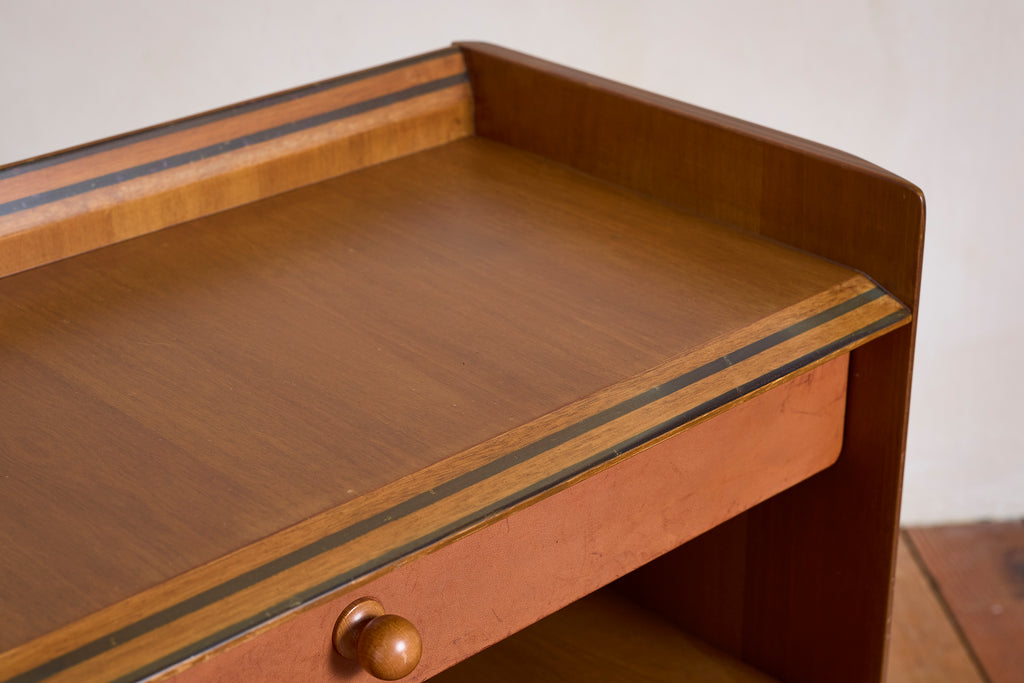 Tobia Scarpa Leather Nightstands