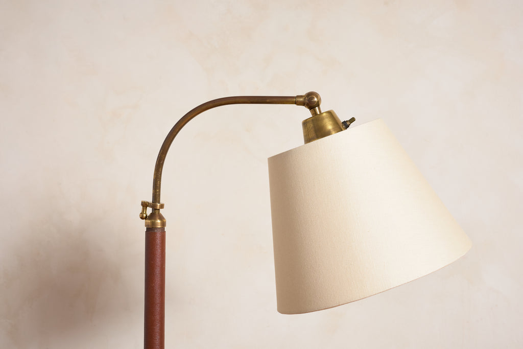Jacques Adnet Style Floor Lamp - Brown