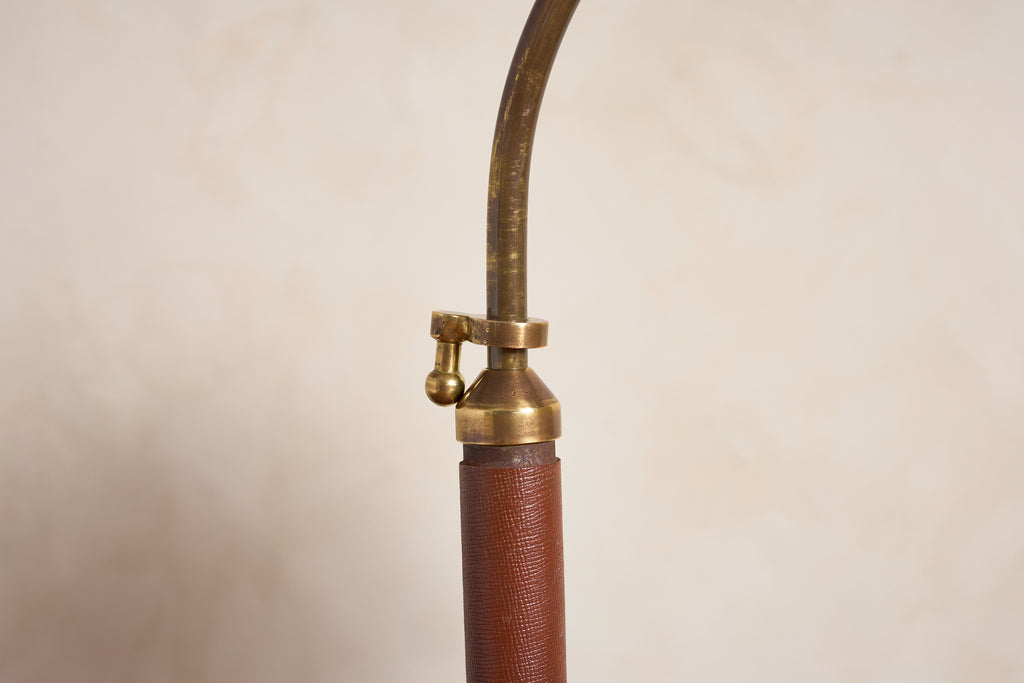 Jacques Adnet Style Floor Lamp - Brown