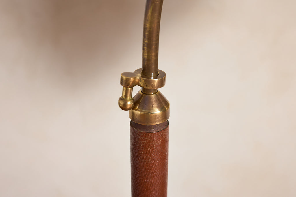 Jacques Adnet Style Floor Lamp - Brown