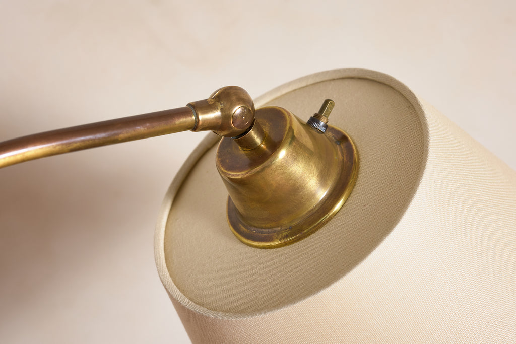 Jacques Adnet Style Floor Lamp - Brown