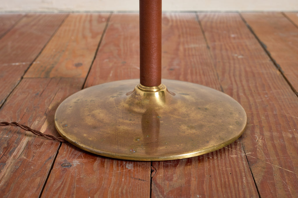 Jacques Adnet Style Floor Lamp - Brown