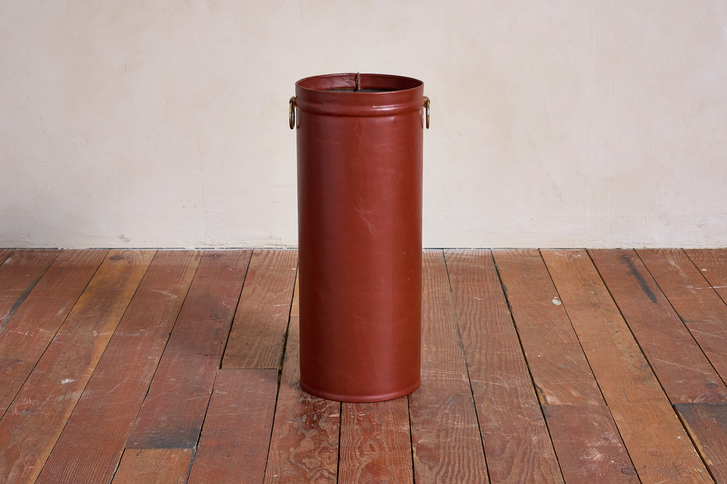 Jacques Adnet Style Leather Umbrella Holder