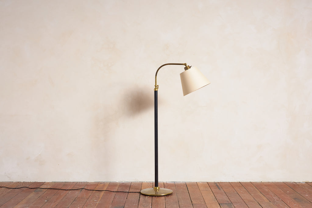 Jacques Adnet Style Floor Lamp - Black