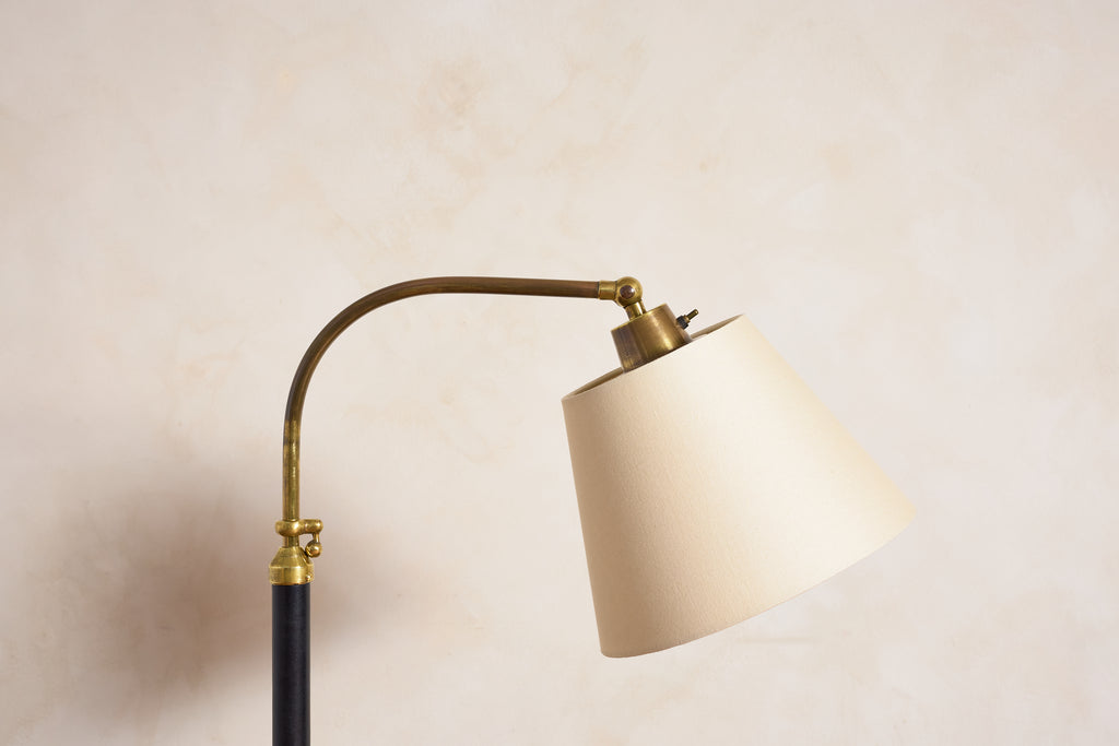 Jacques Adnet Style Floor Lamp - Black