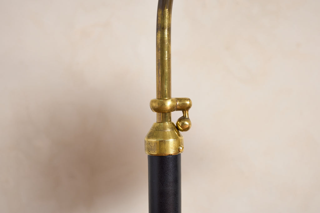 Jacques Adnet Style Floor Lamp - Black