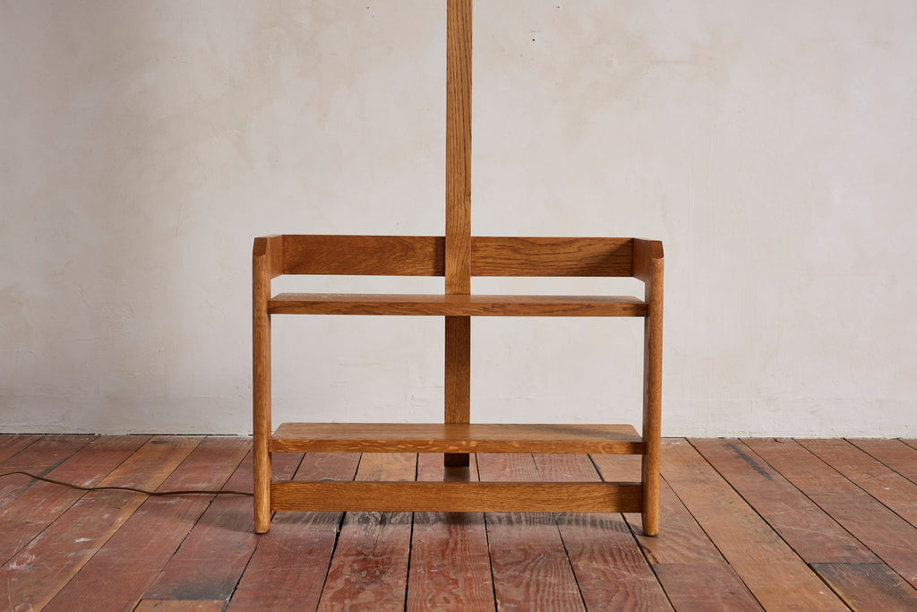 Guillerme et Chambron Floor Lamp with Bookshelf