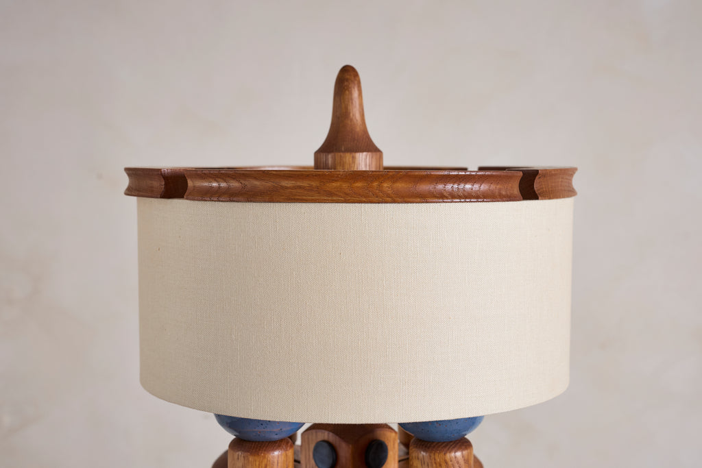 Guillerme et Chambron Floor Lamp with Bookshelf