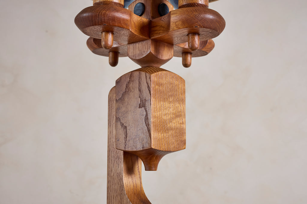 Guillerme et Chambron Floor Lamp with Bookshelf