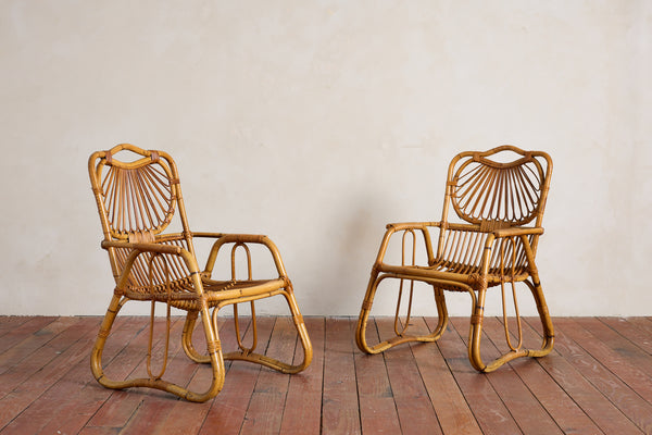 Tito Agnoli Bamboo Chairs