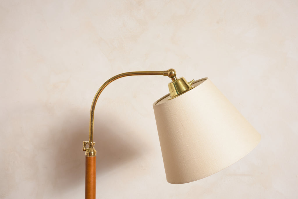 Jacques Adnet Style Floor Lamp - Camel