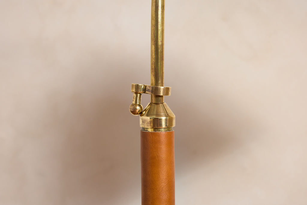 Jacques Adnet Style Floor Lamp - Camel